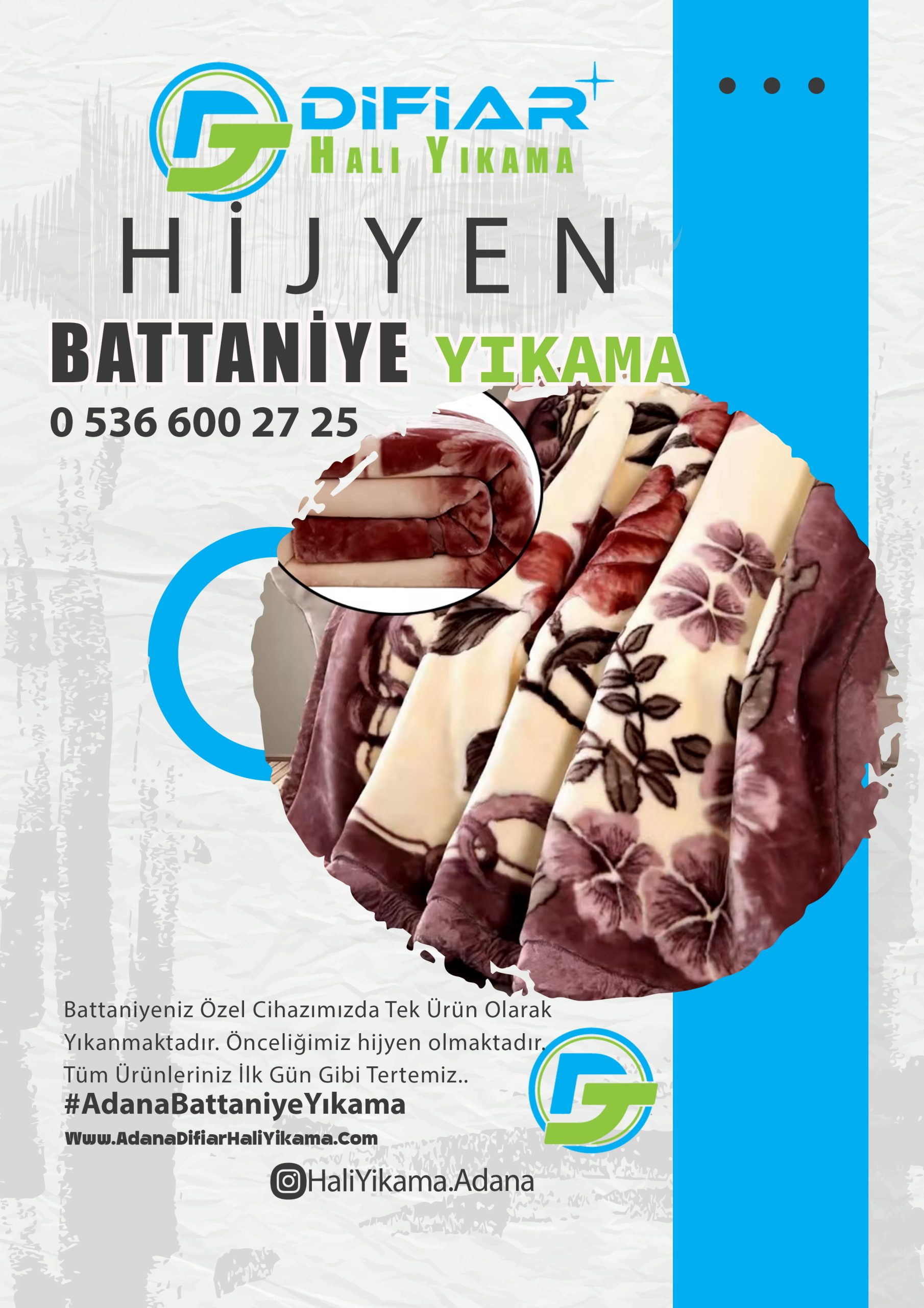 Adana Toros Mahallesi Battaniye Yıkama